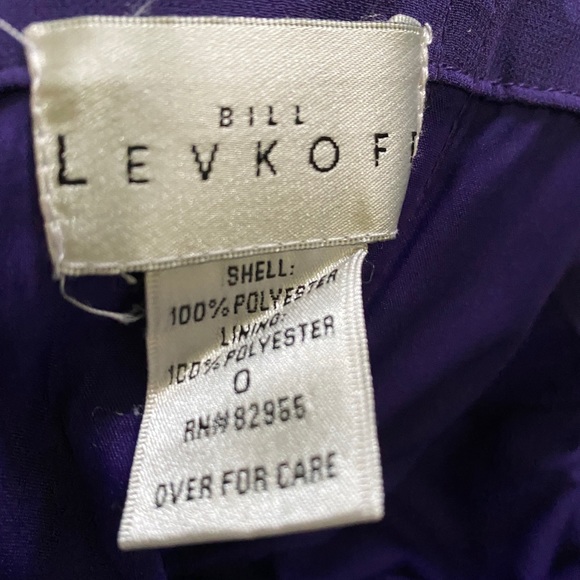 Bill Levkoff Purple One Shoulder Cocktail Evening Dress Size 0 - Picture 3 of 3